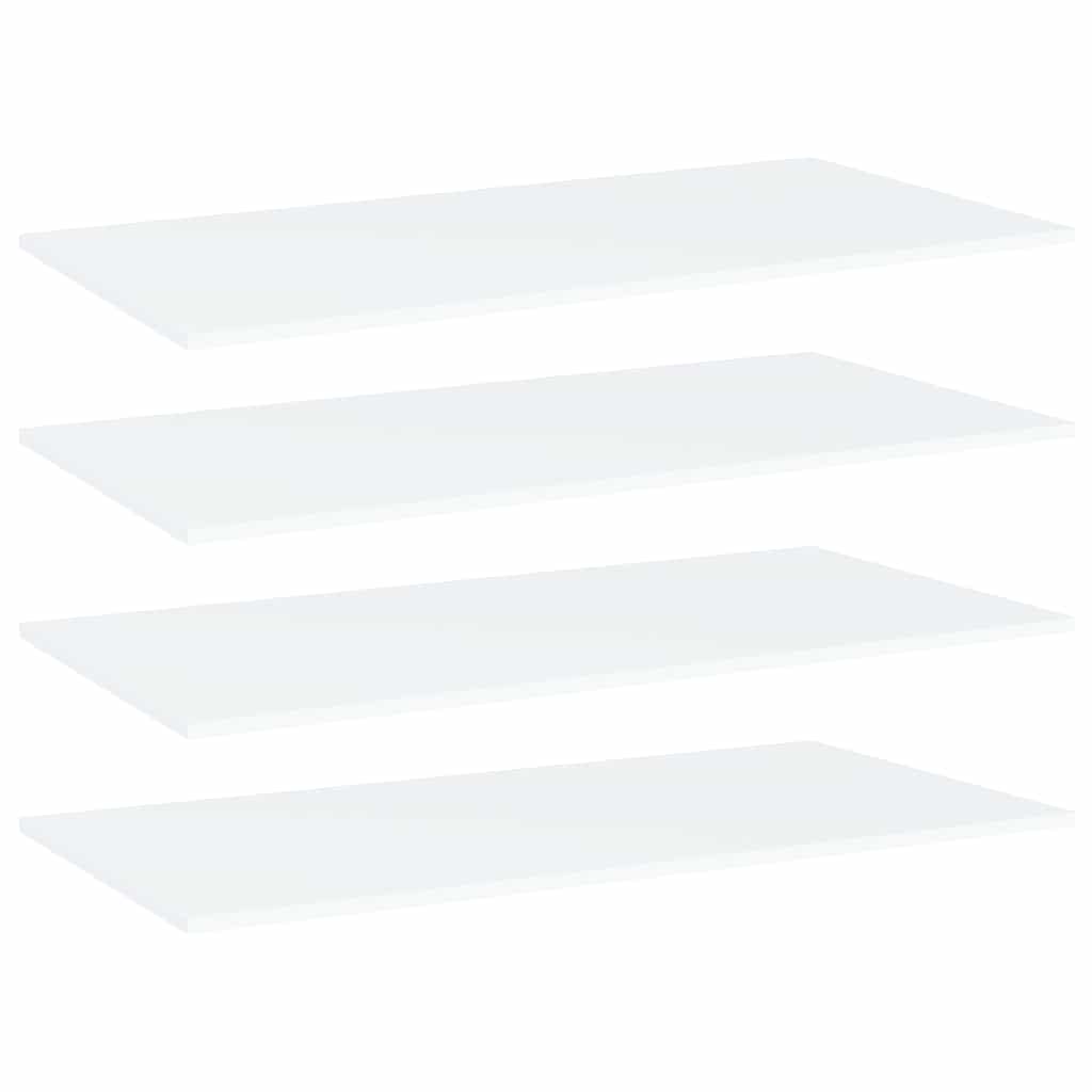 805298 vidaXL Bookshelf Boards 4 pcs White 80x20x1,5 cm Engineered Wood