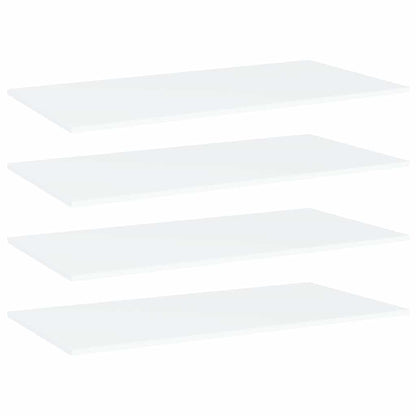 805298 vidaXL Bookshelf Boards 4 pcs White 80x20x1,5 cm Engineered Wood