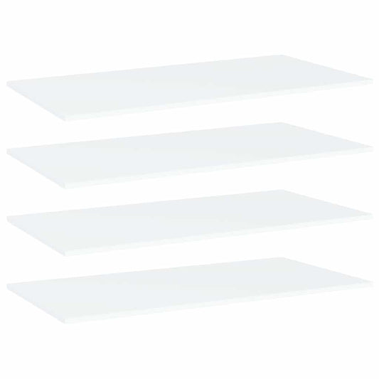 805298 vidaXL Bookshelf Boards 4 pcs White 80x20x1,5 cm Engineered Wood