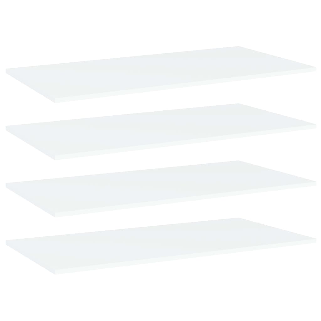 805298 vidaXL Bookshelf Boards 4 pcs White 80x20x1,5 cm Engineered Wood