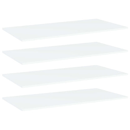 805298 vidaXL Bookshelf Boards 4 pcs White 80x20x1,5 cm Engineered Wood