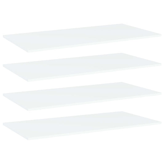 805298 vidaXL Bookshelf Boards 4 pcs White 80x20x1,5 cm Engineered Wood