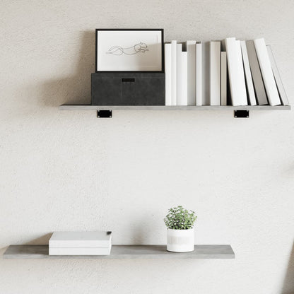 805306 vidaXL Bookshelf Boards 4 pcs Concrete Grey 80x20x1,5 cm Engineered Wood