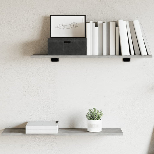 805306 vidaXL Bookshelf Boards 4 pcs Concrete Grey 80x20x1,5 cm Engineered Wood