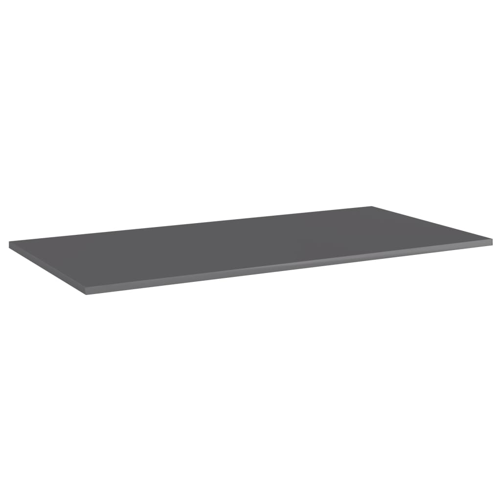 805329 vidaXL Bookshelf Boards 8 pcs High Gloss Grey 80x30x1,5 cm Engineered Wood