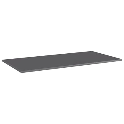 805329 vidaXL Bookshelf Boards 8 pcs High Gloss Grey 80x30x1,5 cm Engineered Wood