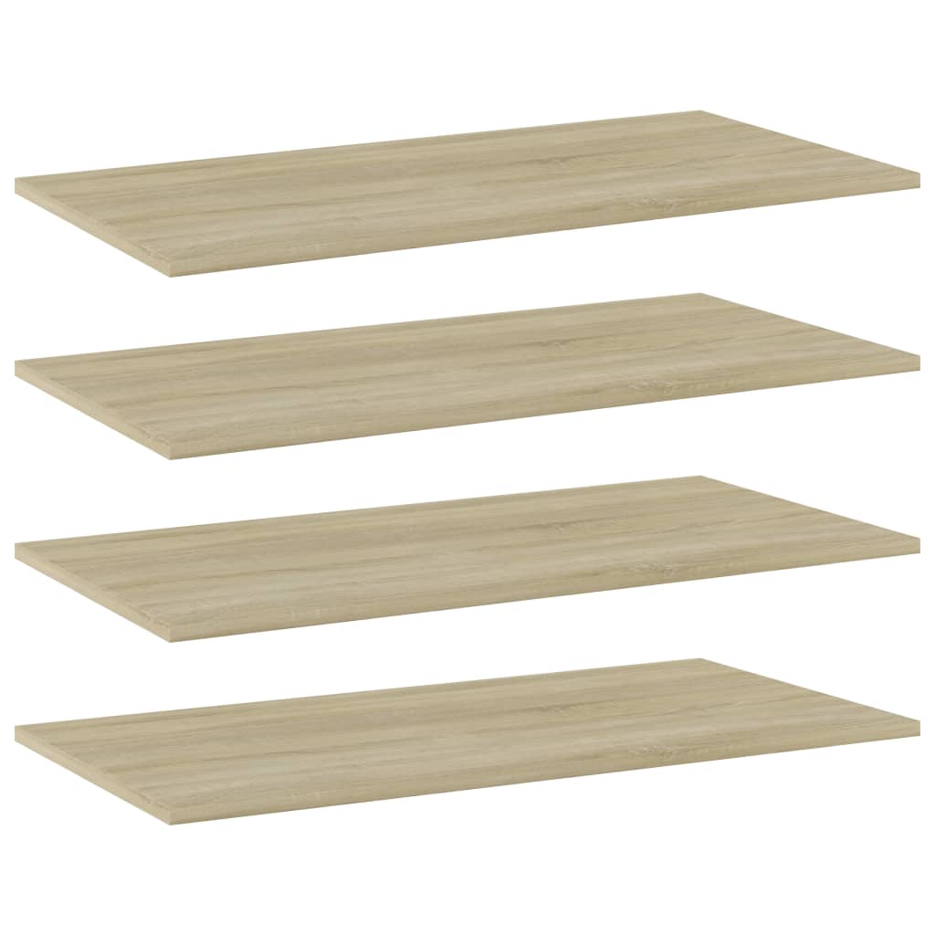 805336 vidaXL Bookshelf Boards 4 pcs Sonoma Oak 80x40x1,5 cm Engineered Wood
