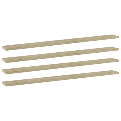 805368 vidaXL Bookshelf Boards 4 pcs Sonoma Oak 100x10x1,5 cm Engineered Wood