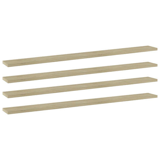 805368 vidaXL Bookshelf Boards 4 pcs Sonoma Oak 100x10x1,5 cm Engineered Wood