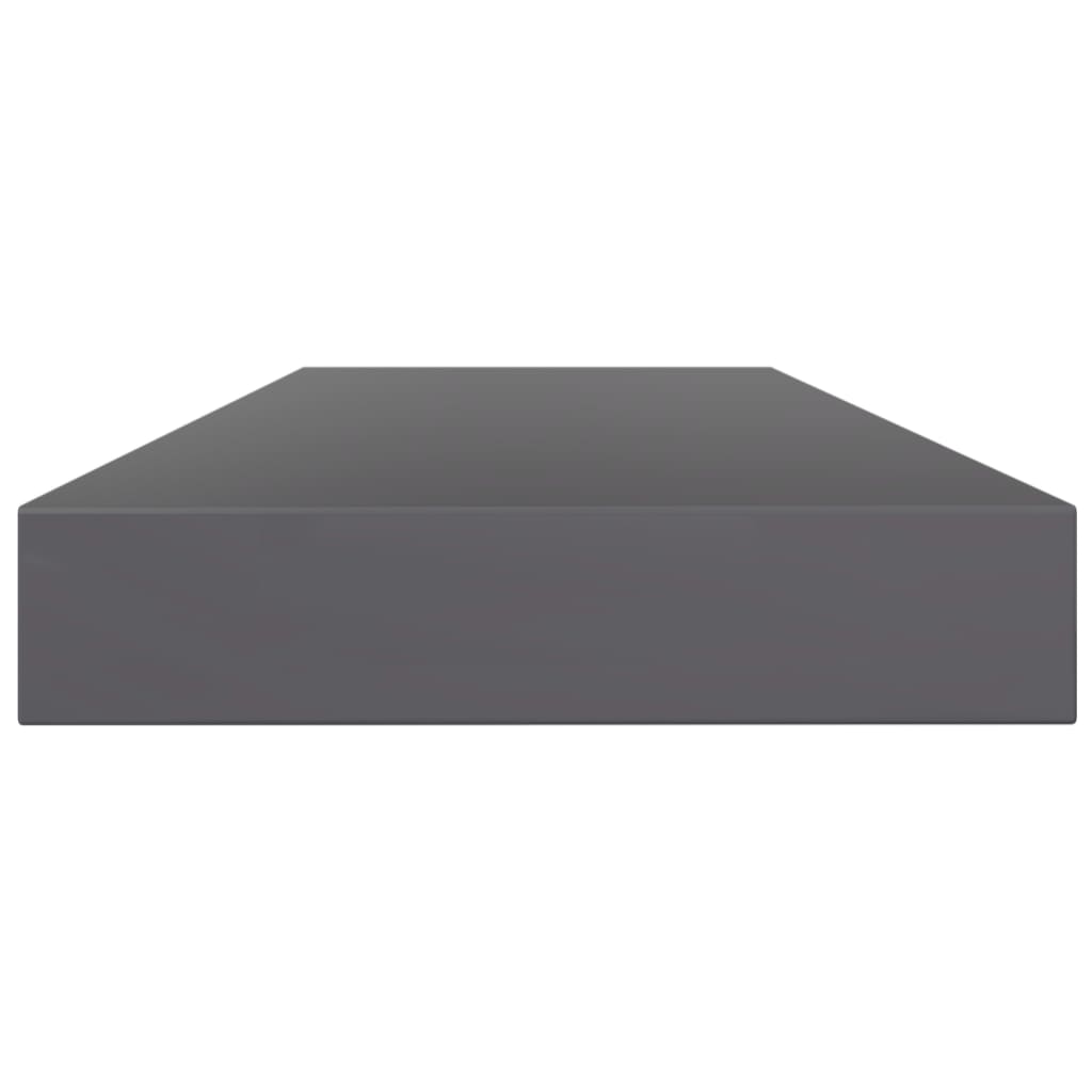 805376 vidaXL Bookshelf Boards 4 pcs High Gloss Grey 100x10x1,5 cm Engineered Wood