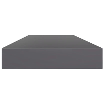 805376 vidaXL Bookshelf Boards 4 pcs High Gloss Grey 100x10x1,5 cm Engineered Wood