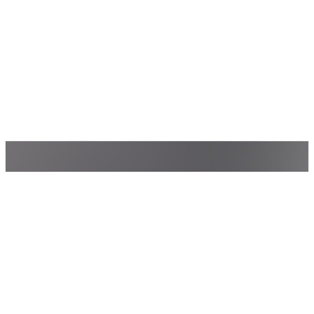 805376 vidaXL Bookshelf Boards 4 pcs High Gloss Grey 100x10x1,5 cm Engineered Wood
