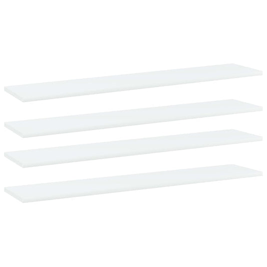 805378 vidaXL Bookshelf Boards 4 pcs White 100x20x1,5 cm Engineered Wood