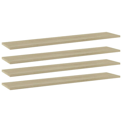 805384 vidaXL Bookshelf Boards 4 pcs Sonoma Oak 100x20x1,5 cm Engineered Wood