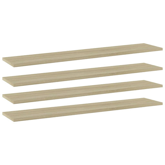 805384 vidaXL Bookshelf Boards 4 pcs Sonoma Oak 100x20x1,5 cm Engineered Wood