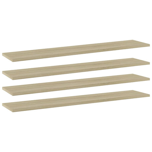 805384 vidaXL Bookshelf Boards 4 pcs Sonoma Oak 100x20x1,5 cm Engineered Wood