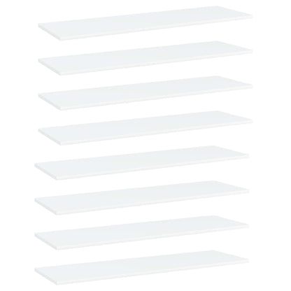 vidaXL Bookshelf Boards 8 pcs White 100x30x1.5 cm Engineered Wood