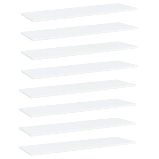 805395 vidaXL Bookshelf Boards 8 pcs White 100x30x1,5 cm Engineered Wood