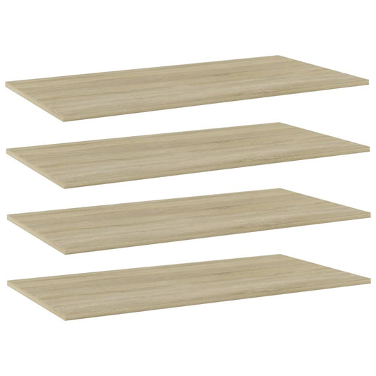805421 vidaXL Bookshelf Boards 4 pcs Sonoma Oak 100x50x1,5 cm Engineered Wood