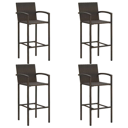 vidaXL Garden Bar Set | Brown | PE rattan | Medium | Seats Many | Garden Bar Set
