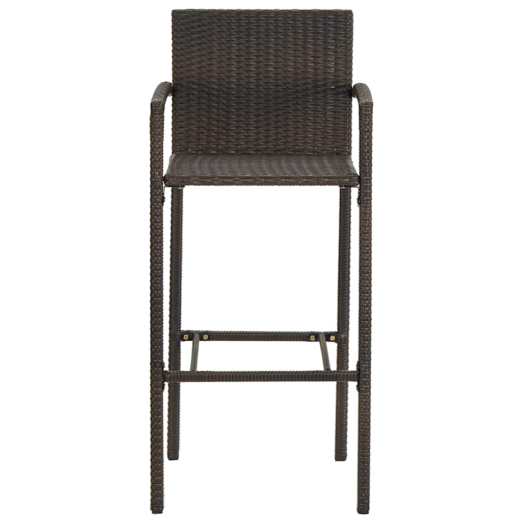 vidaXL Garden Bar Set | Brown | PE rattan | Medium | Seats Many | Garden Bar Set