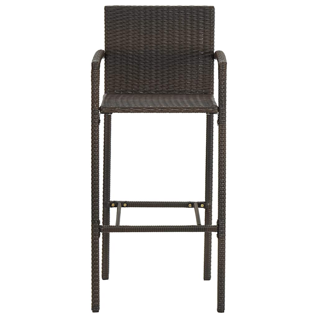 vidaXL Garden Bar Set | Brown | PE rattan | Medium | Seats Many | Garden Bar Set