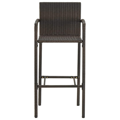 vidaXL Garden Bar Set | Brown | PE rattan | Medium | Seats Many | Garden Bar Set