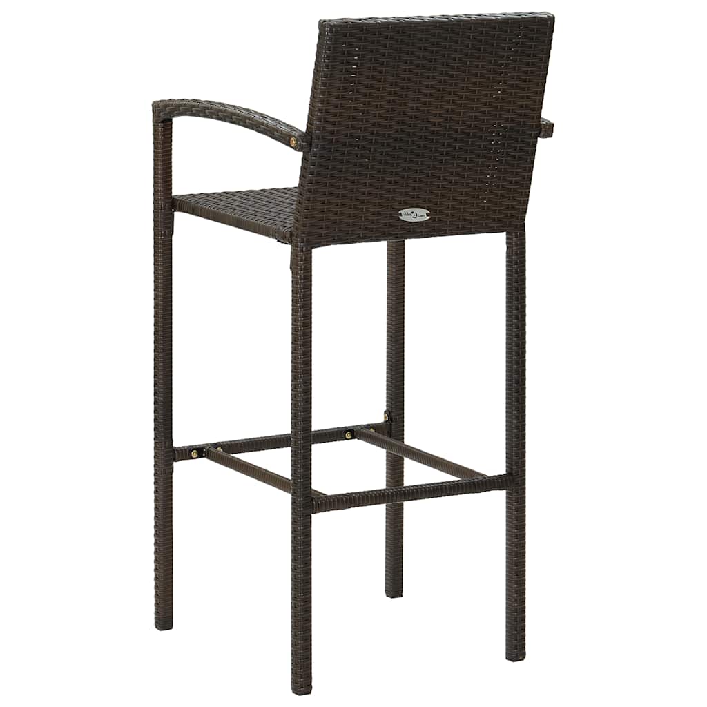 vidaXL Garden Bar Set | Brown | PE rattan | Medium | Seats Many | Garden Bar Set