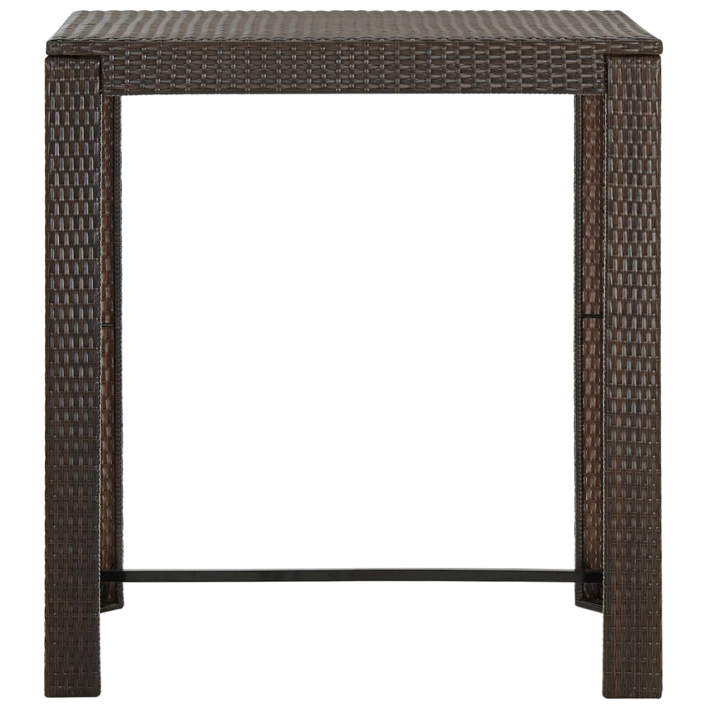 vidaXL Garden Bar Set | Brown | PE rattan | 5 Piece Set | Footrest