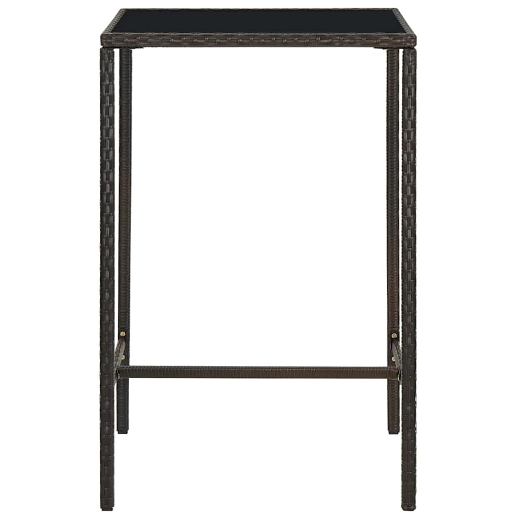 vidaXL 5 Piece Garden Bar Set Poly Rattan Brown