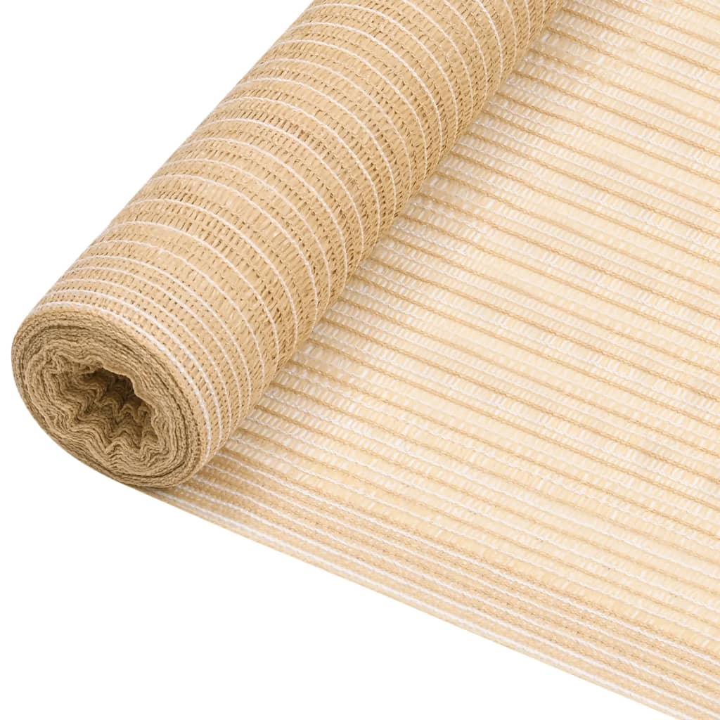 vidaXL Privacy Net Beige 1.5x25 m HDPE 195 g/m²
