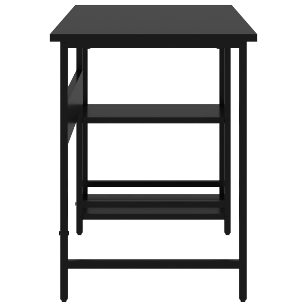 vidaXL Computer Desk Black 105x50x72 cm MDF and Metal