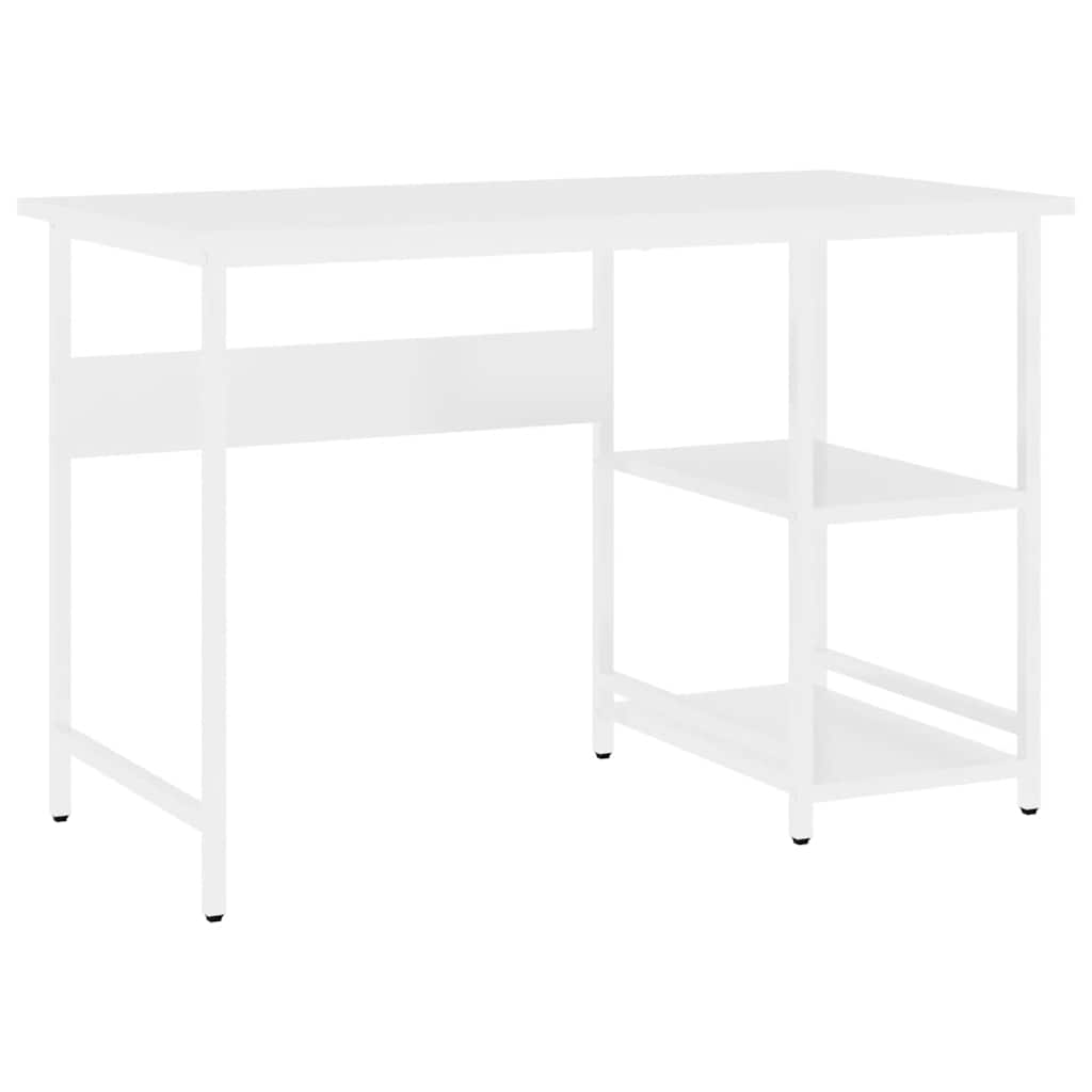 20551 vidaXL Computer Desk White 105x50x72 cm MDF and Metal