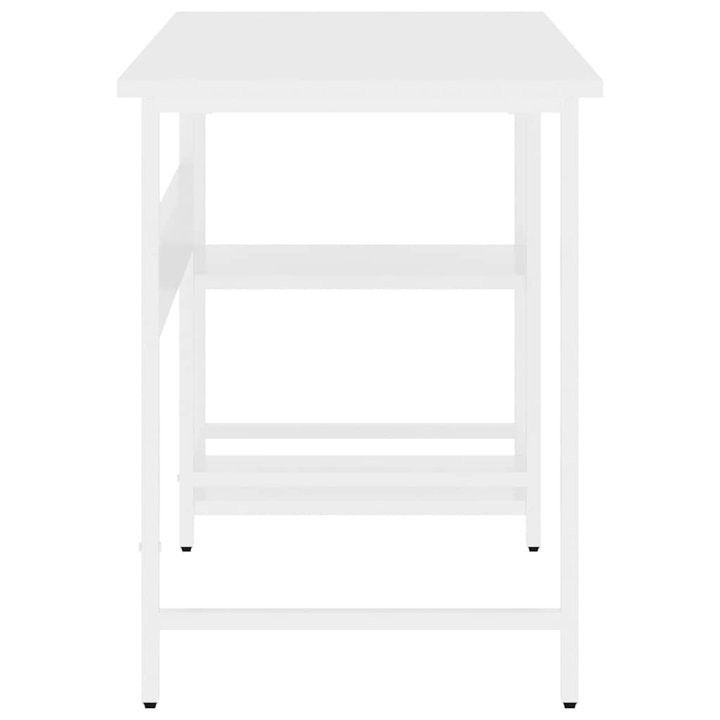 20551 vidaXL Computer Desk White 105x50x72 cm MDF and Metal