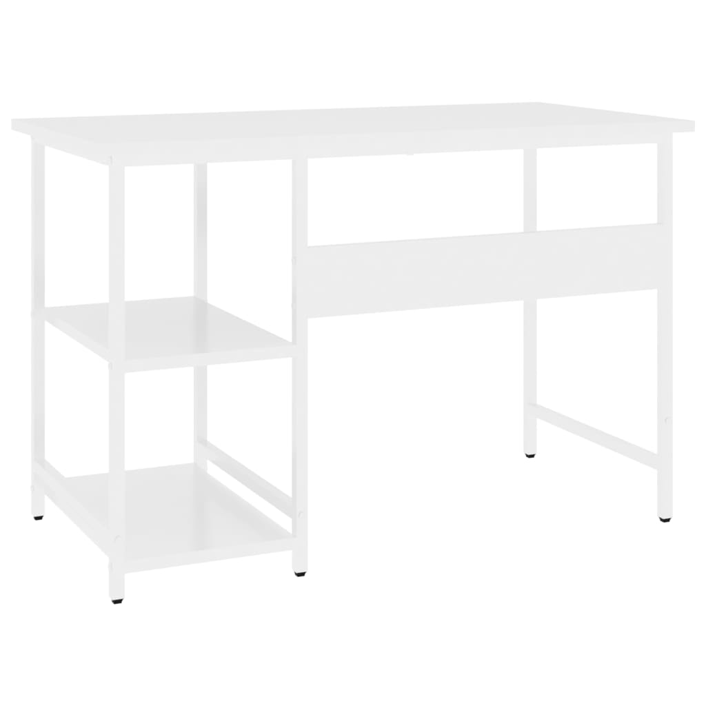 vidaXL Computer Desk White 105x50x72 cm MDF and Metal