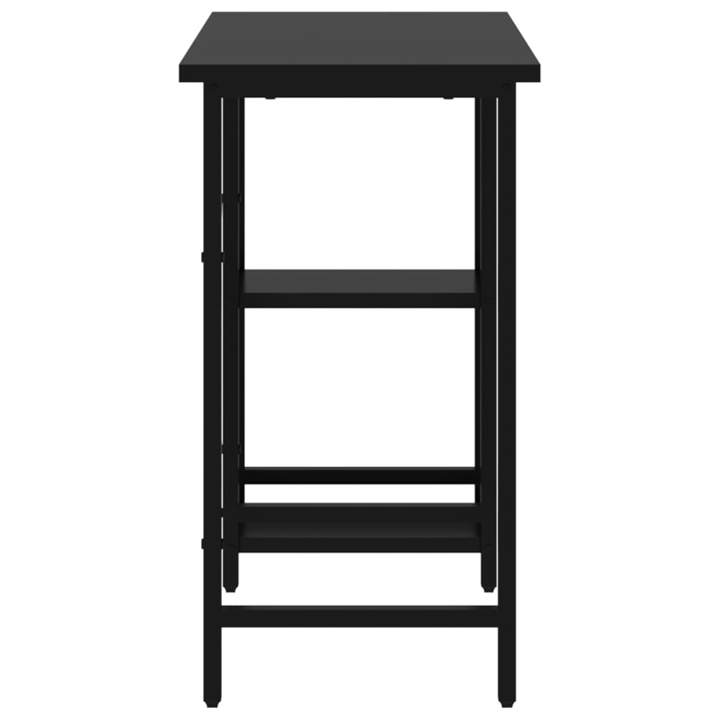 20554 vidaXL Computer Desk Black 80x40x72 cm MDF and Metal