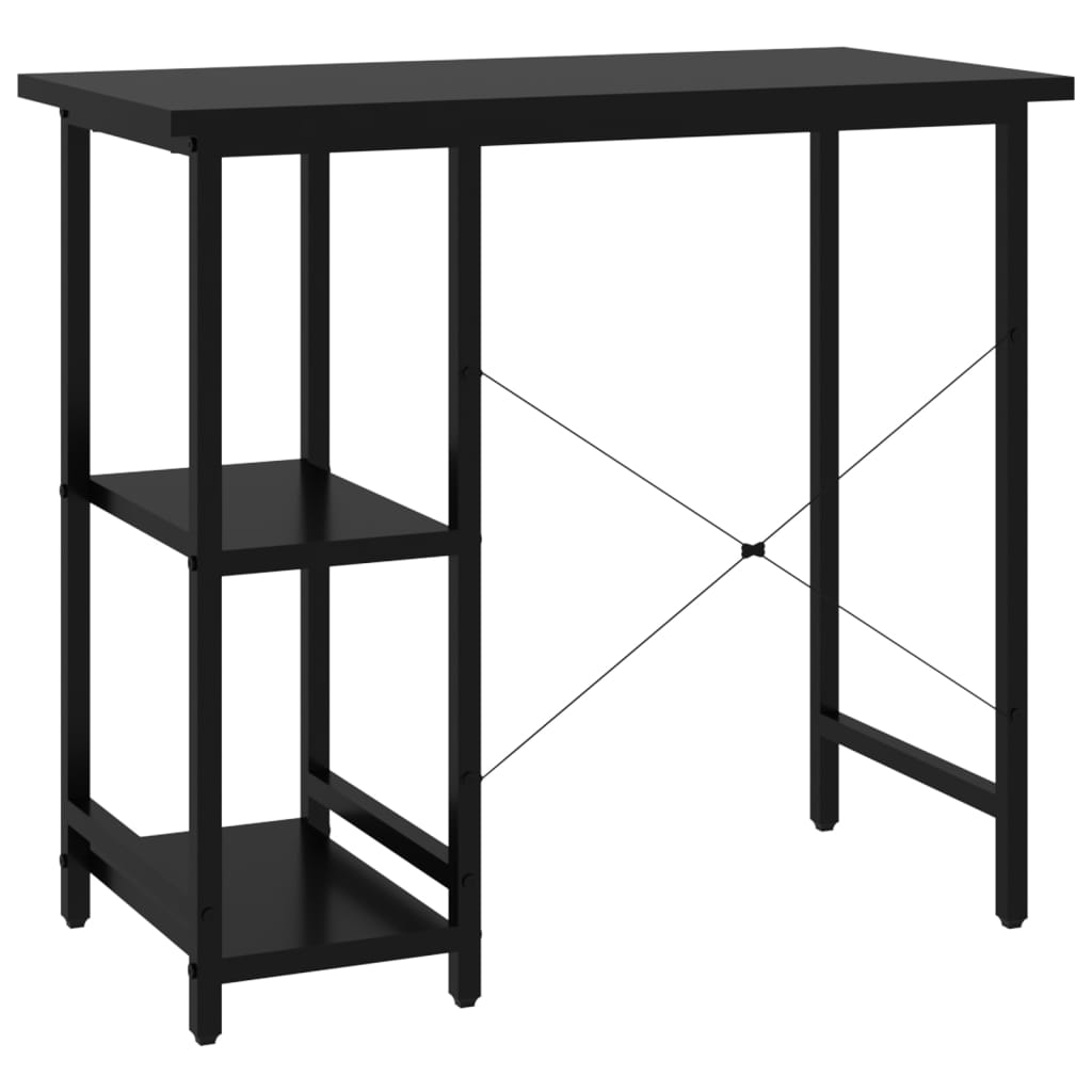 20554 vidaXL Computer Desk Black 80x40x72 cm MDF and Metal