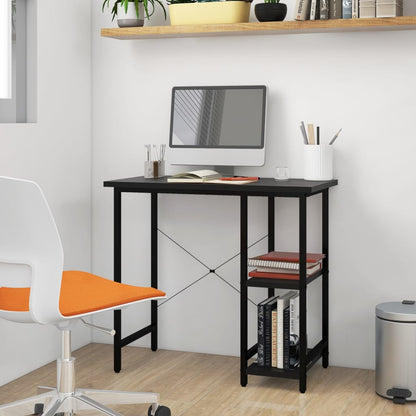 20554 vidaXL Computer Desk Black 80x40x72 cm MDF and Metal