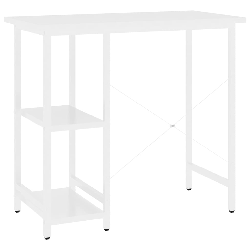 vidaXL Computer Desk | White | MDF | 80x40x72 cm |  Durable  | Computer Desk