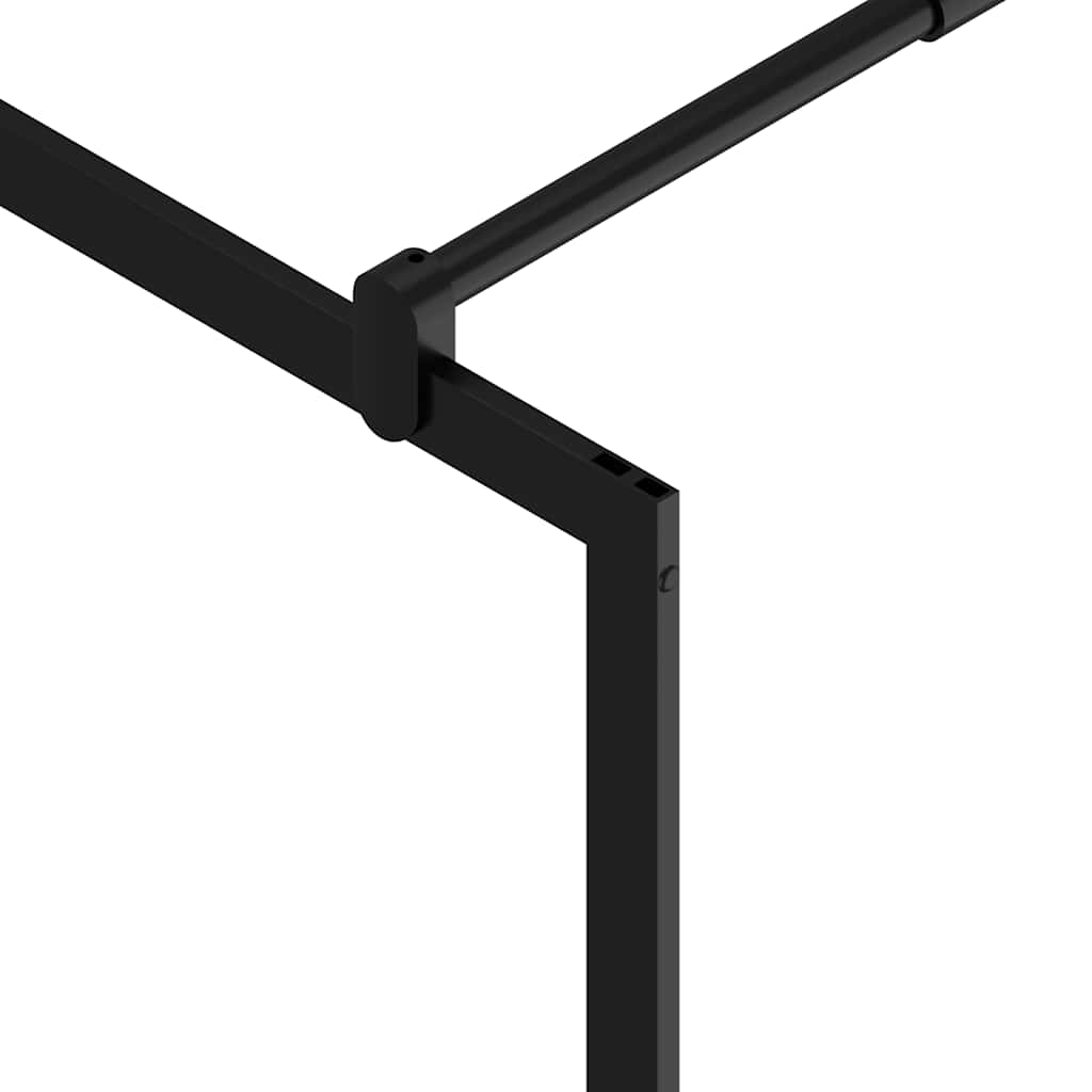 vidaXL Shower walls Black 90 x 195 cm Glass and Aluminium