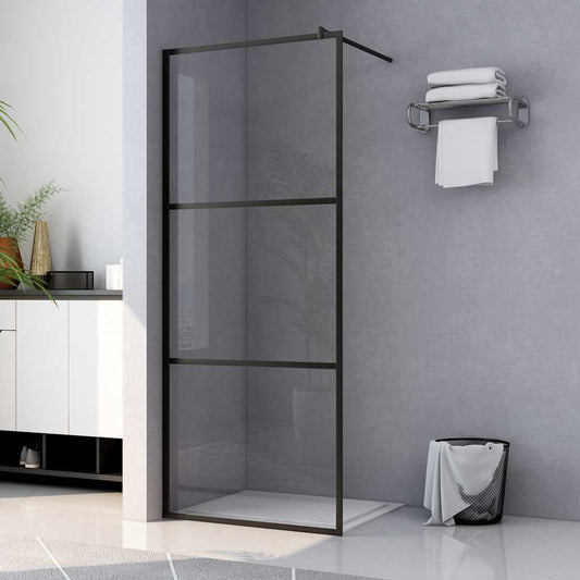 vidaXL Shower walls Black 90 x 195 cm Glass and Aluminium