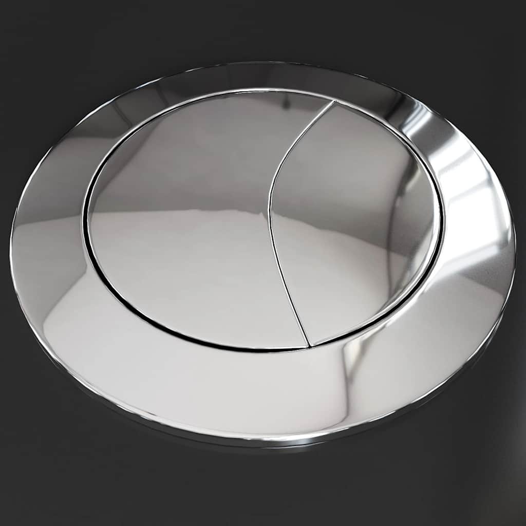 3059889 vidaXL WC Ceramic Toilet Bathroom Round Toilet Bottom Water Flow Black(141136)