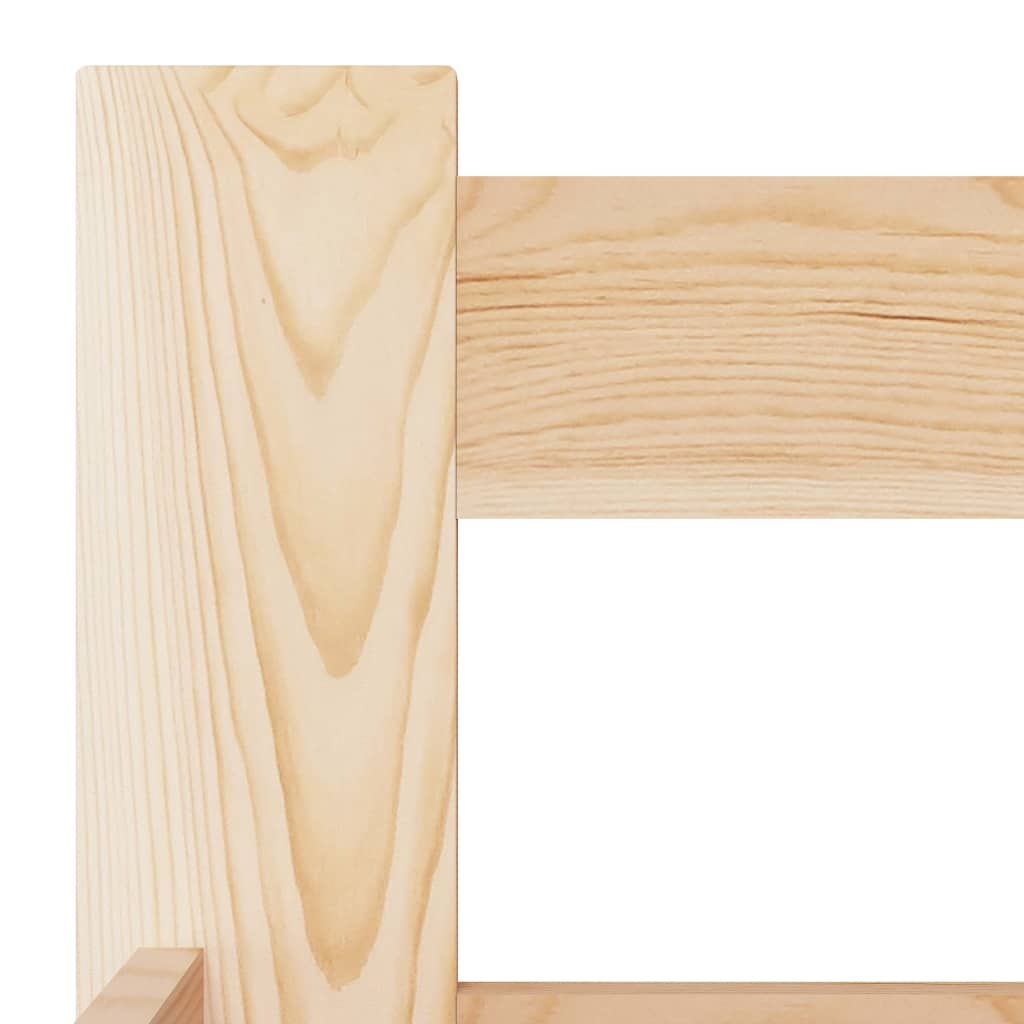 vidaXL Bed Frame | Natural Wood | Solid pine wood, Plywood | Double | Durable