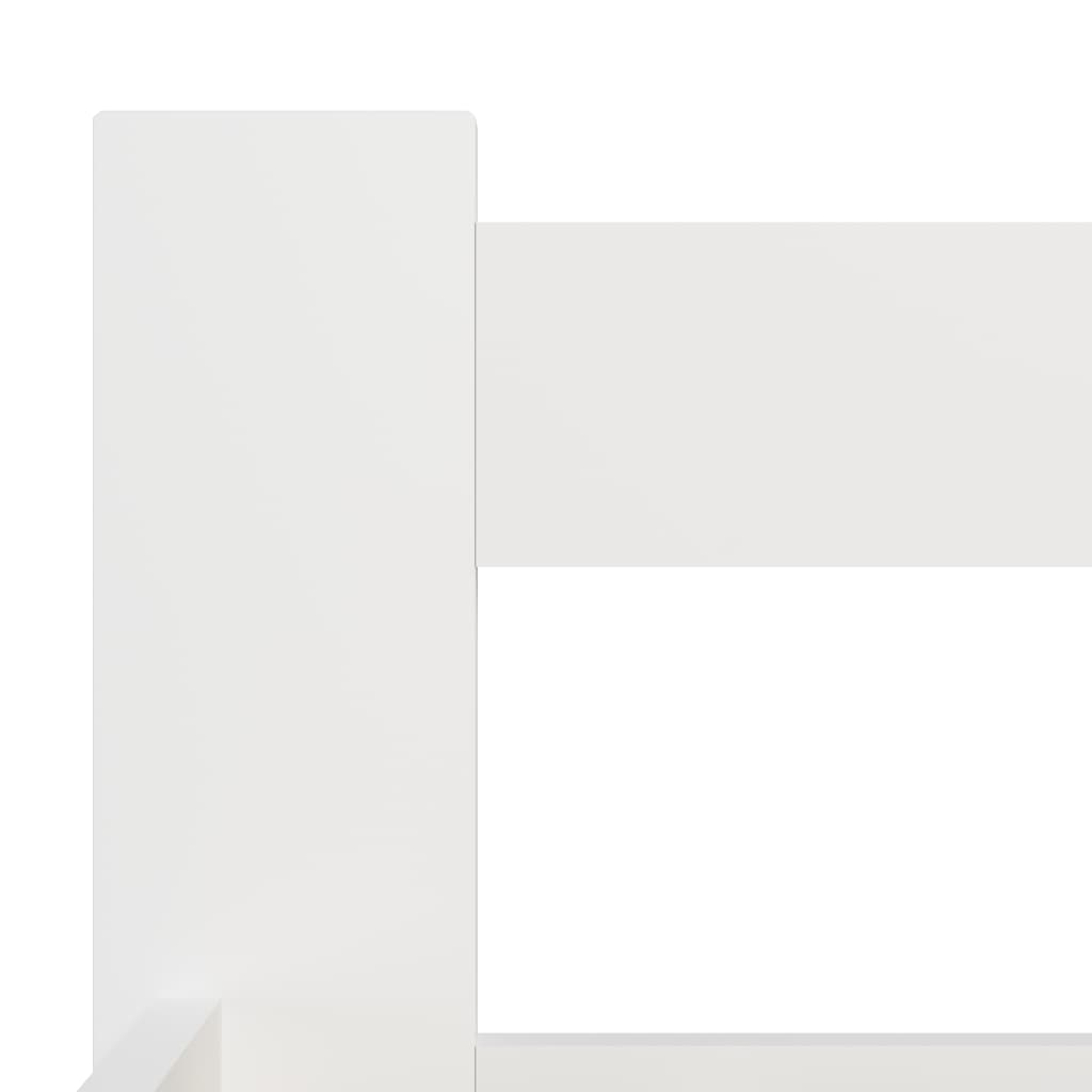 vidaXL Bed Frame without Mattress White Solid Pine Wood 140x200 cm