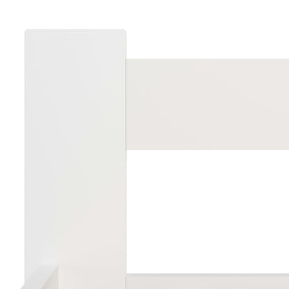 vidaXL Bed Frame without Mattress White Solid Pine Wood 180x200 cm Super King