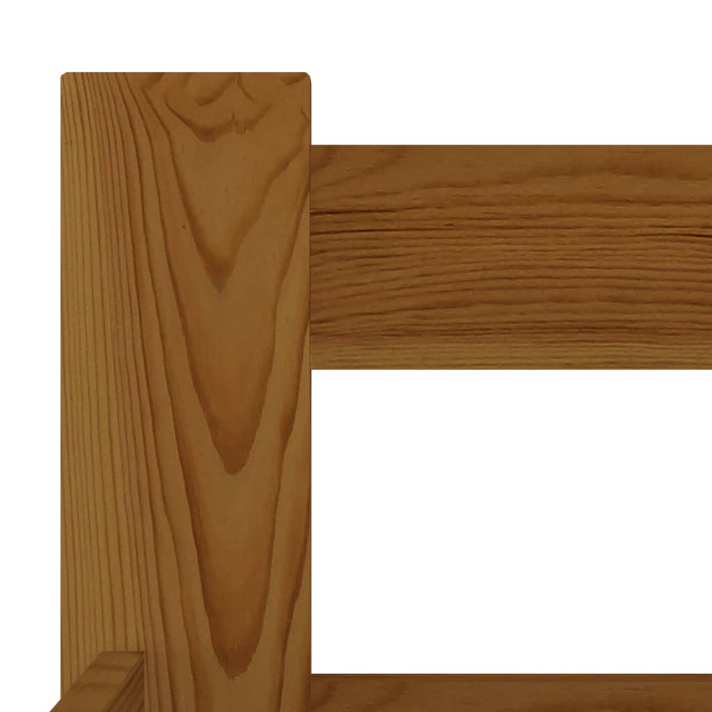 vidaXL Bed Frame | Honey brown | Solid pine wood, plywood | 200x200 cm | Durable