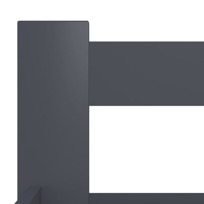 vidaXL Bed Frame | Dark Grey | Solid Pine Wood, Plywood | Double | Durable