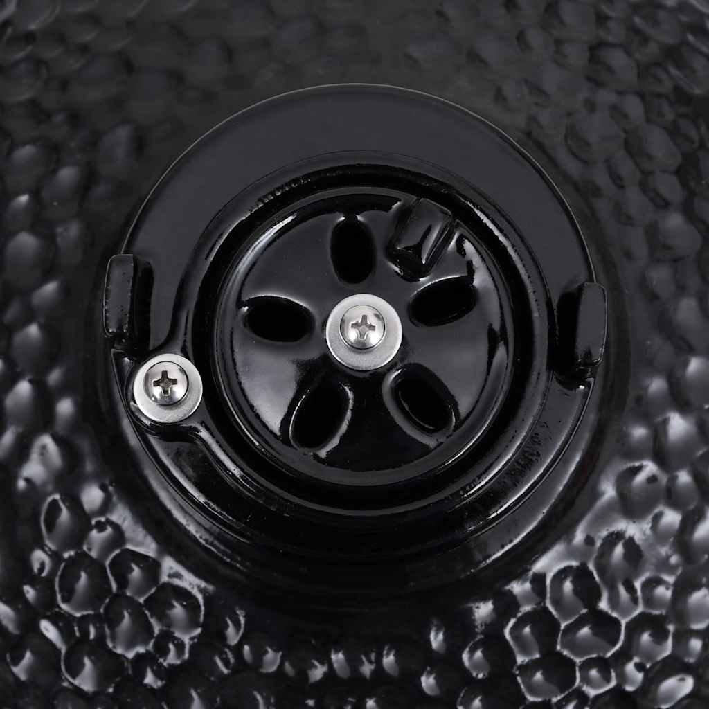 vidaXL 2-in-1 Kamado Barbecue Grill Smoker Ceramic 56 cm Black