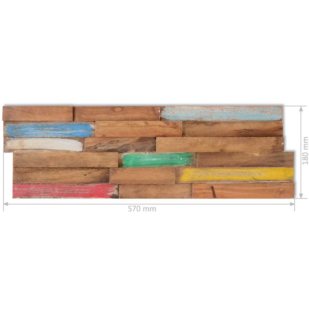vidaXL Wall Cladding Panels 10 pcs 1.03 m² Solid Teak Wood