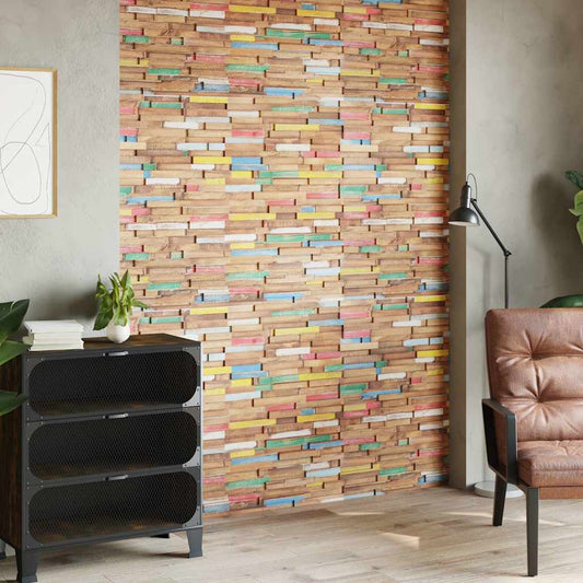vidaXL Wall Cladding Panels 10 pcs 1,03 m² Solid Teak Wood